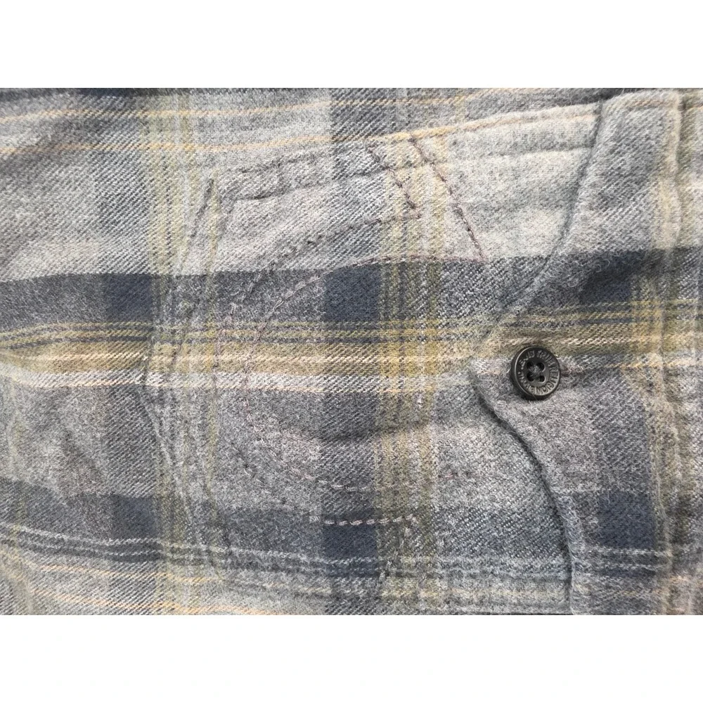 True Religion Mens Grey Plaid Western Flannel Shirt M40002AR8 M